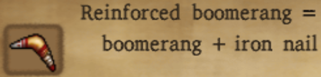 Reinforced Boomerang Alchemy Recipe